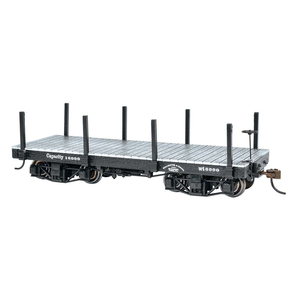 18' Flat Cars Black, Data Only (2/Box)