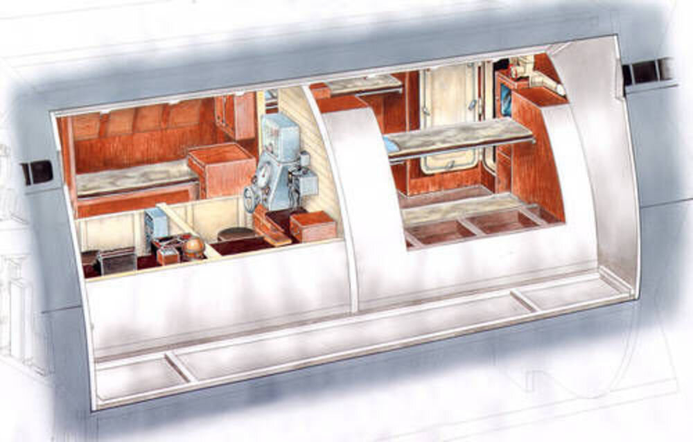 U-Boot IX Officers’ Ward Room& Galley for REV