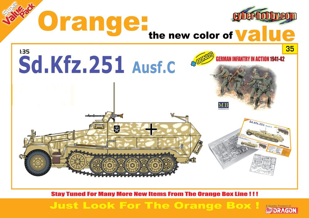 Sd.Kfz.251 Ausf.C + German Infantery in action '41-'42