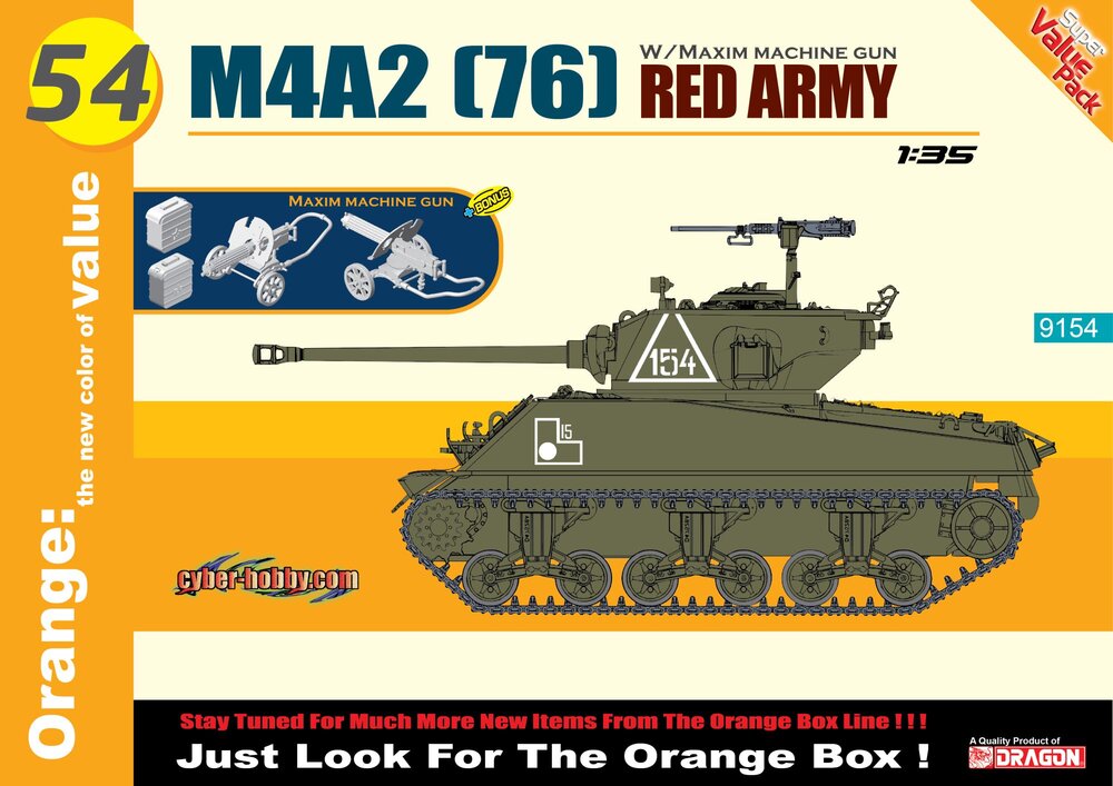 1/35 M4A2(76) Red Army + Maxim Machine Gun