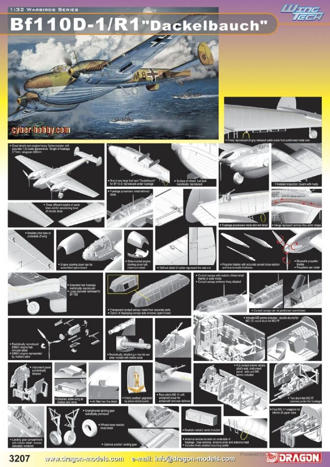 1/32 Bf110D-1/R1 ″Dackelbauch″