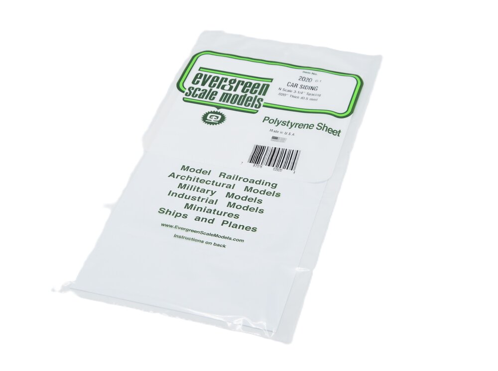 Gegroefd - 0.5mm dik - N car siding