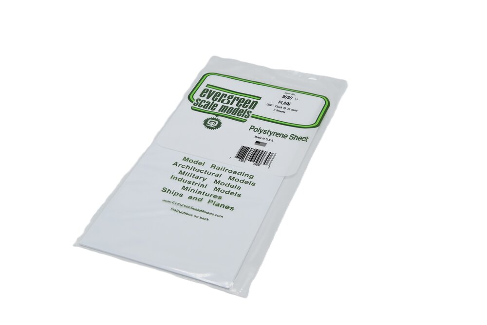 Gladde plaat 152x292 mm - Wit 0.8