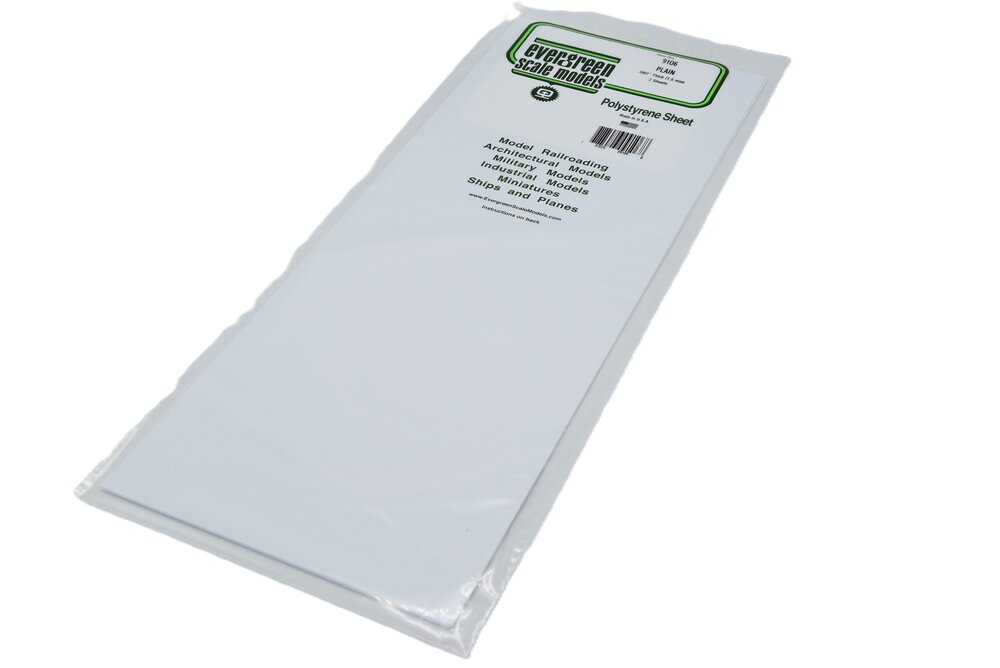 Gladde plaat 20x53cm - 0,60 wit (2)