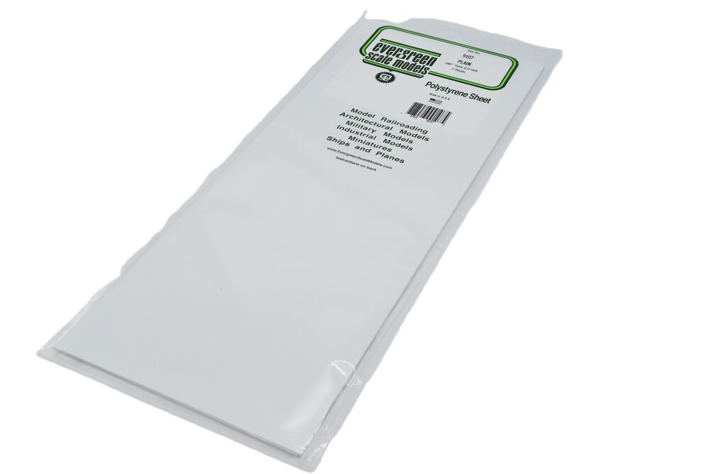 Gladde plaat 20x53cm - 0,80 wit (2)