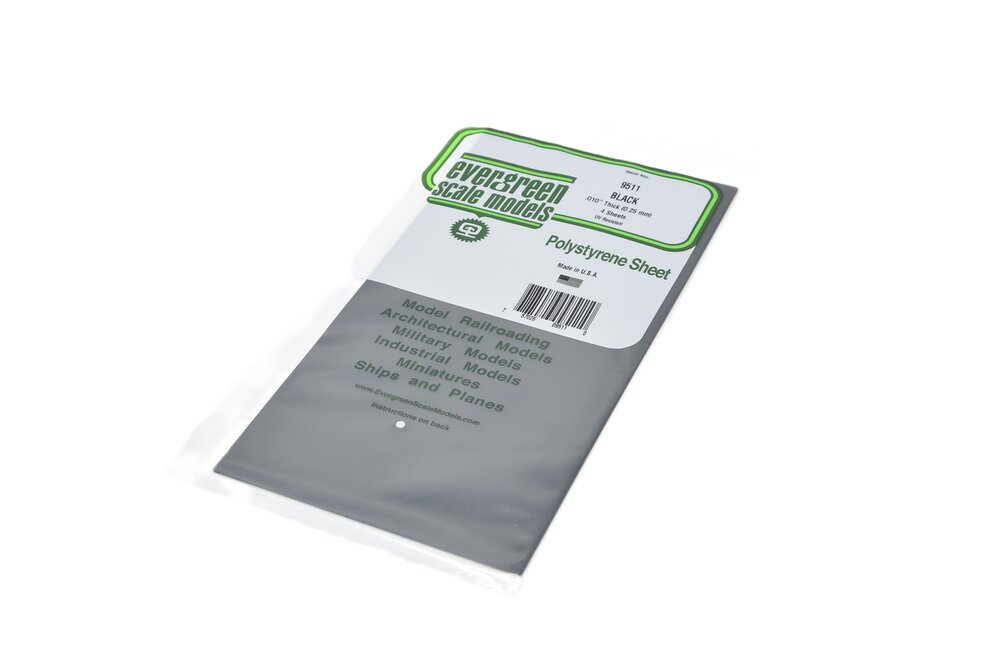 Gladde plaat, zwart 152x292 mm - plaat
