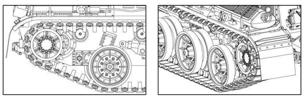AMX-30B2/AU-F1 TRACKS1:35