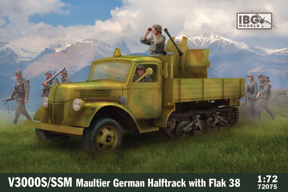 V3000SM Maultier German Halftrack w/Flak 38