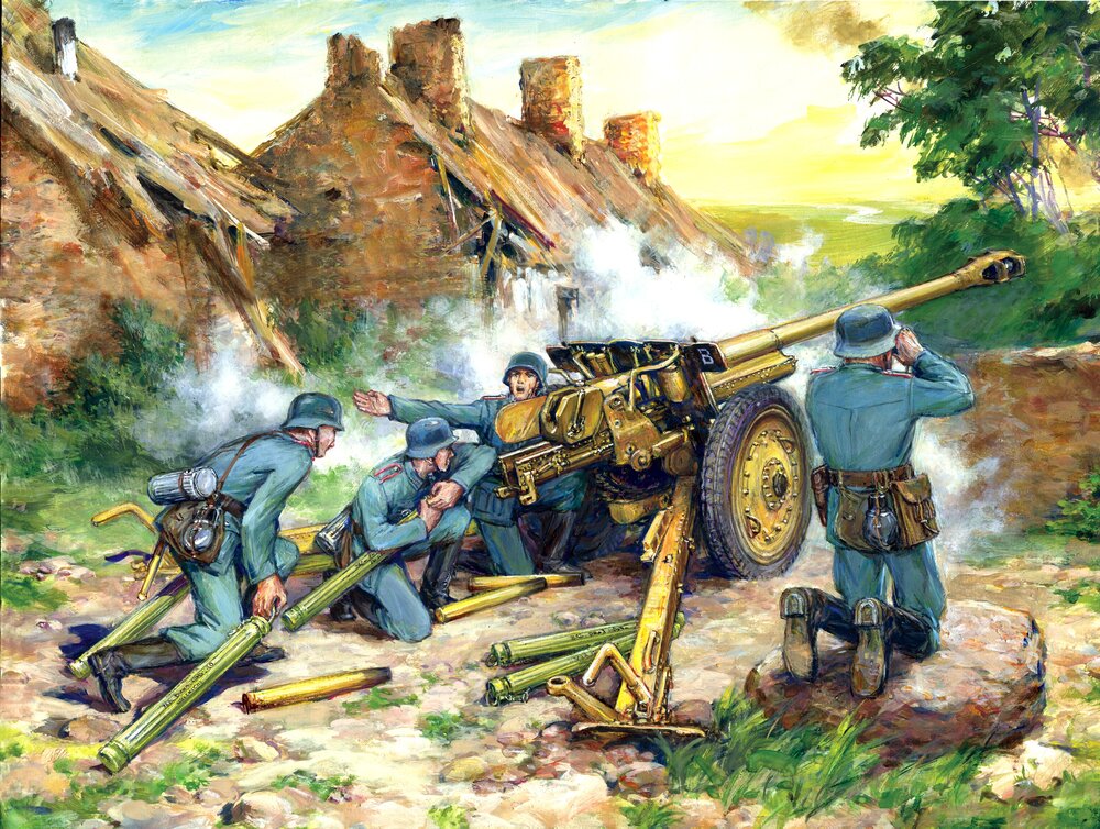 7,62 cm Pak 36(r) with German Crew (4 figures)