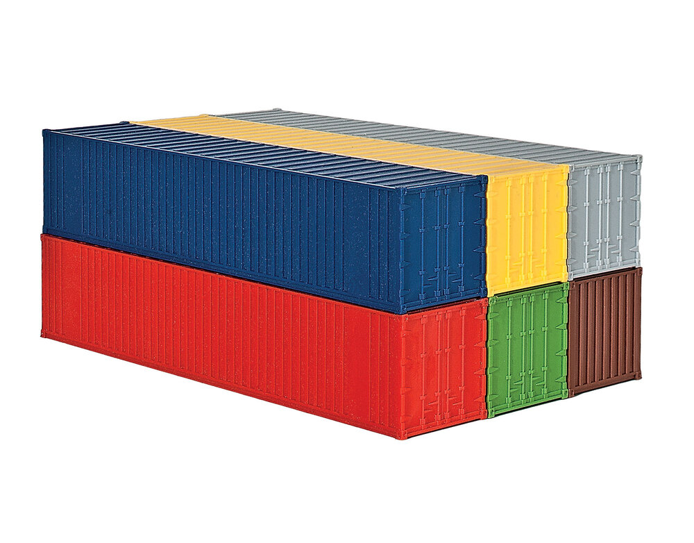 H0 40-Fuss-Container, 6 Stuec