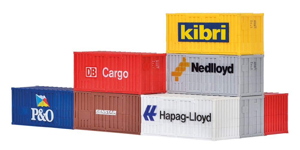 H0 20-Fuss-Container, 8 Stuec
