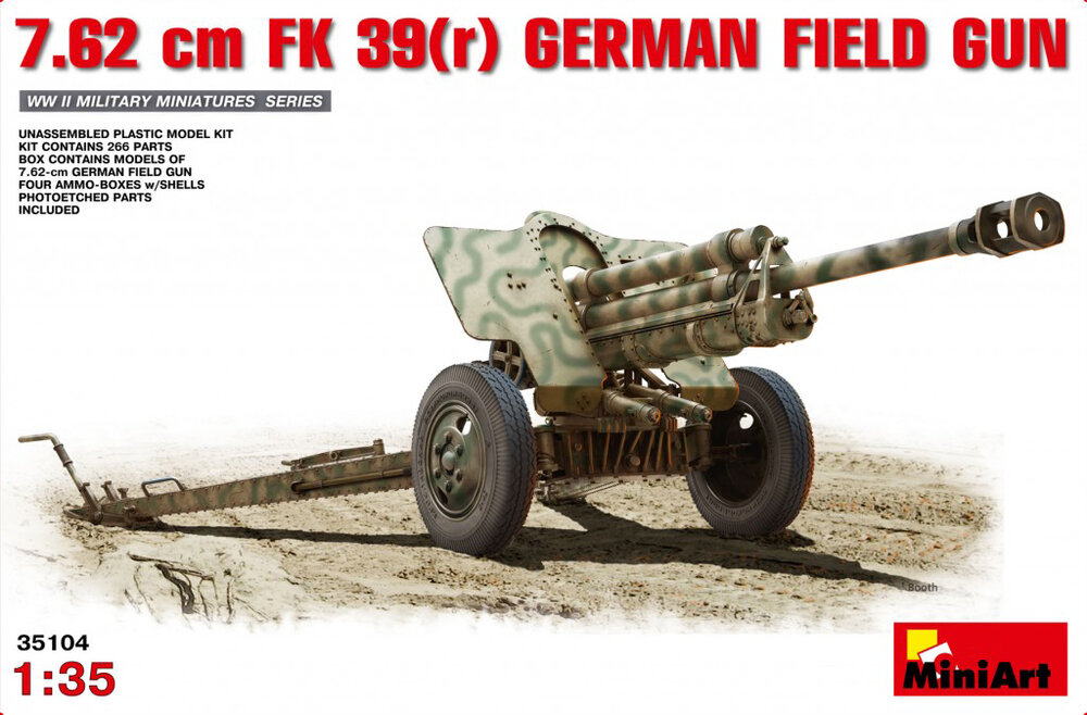 7,62cm FK39 German Field Gun 1/35