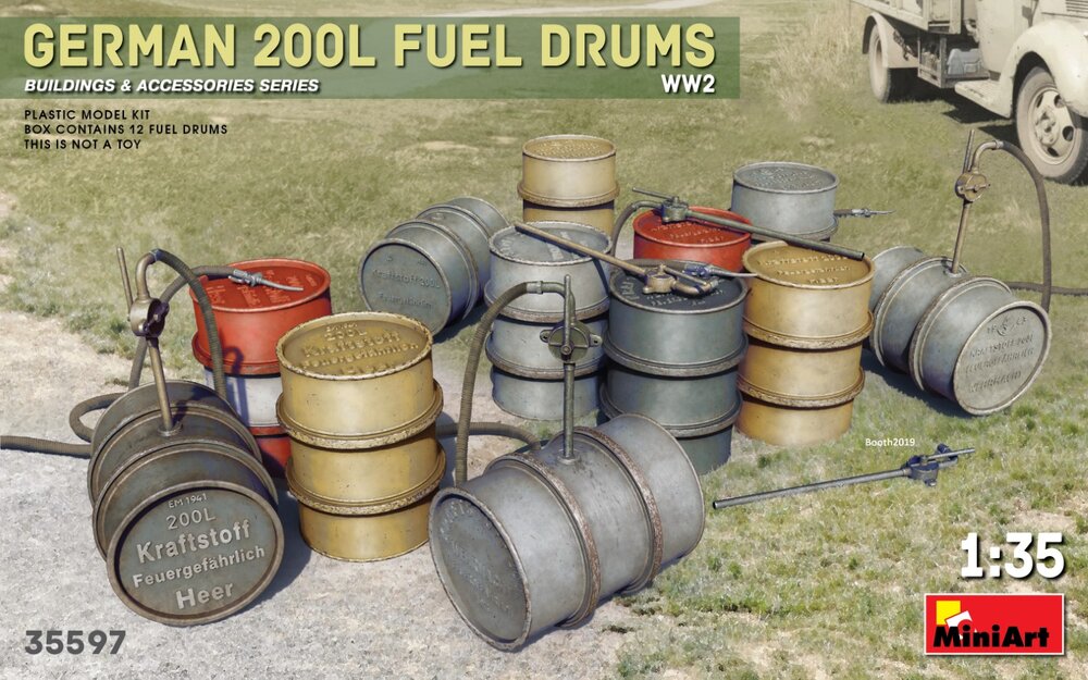 German 200 Liter Fuel Drum Set 1/35