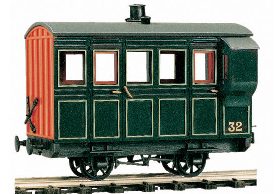 4 Wheel Coach/Brake, green livery