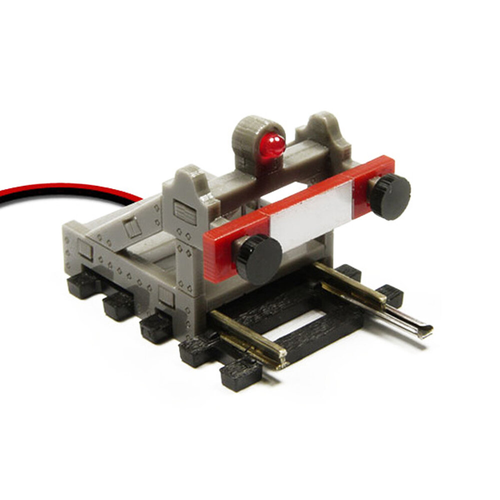 HO/OO Scale Buffer Stop w/Light (DC, DCC, Wired) Color Grey
