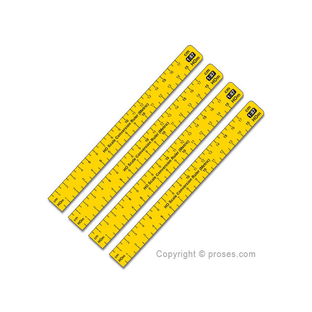 1:87 Scale Conversion Ruler (Metric) HO