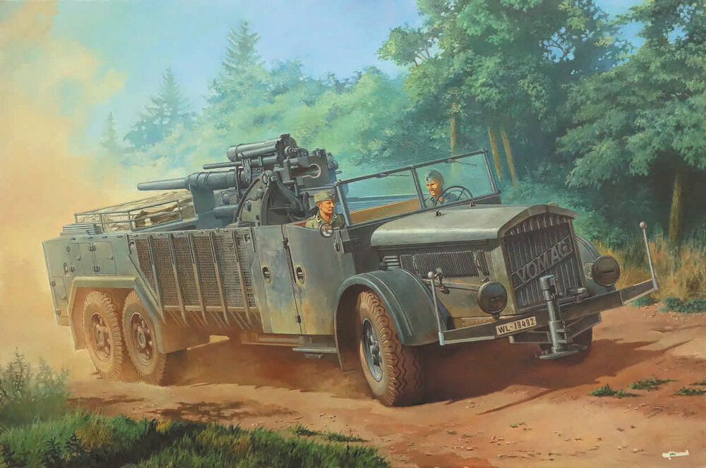 8,8 cm Flak on the Sd.Kfz Vomag
