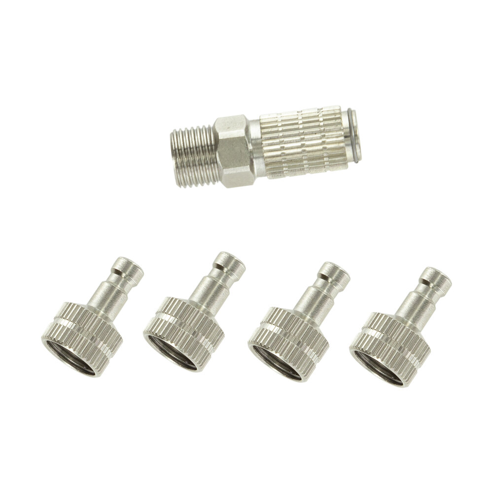 4 x 1/8″ Female-Coupler & Coupler 1/8″ - 1/8″
