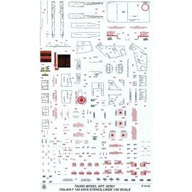 DATA STENCILLINGS PER F-104 A.M.I. (2 DECAL SHEETS)