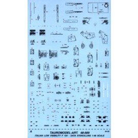 DATA STENCILLINGS LO-VIZ FOR F 104 A.M.I. -2 DECAL SHEETS (1)
