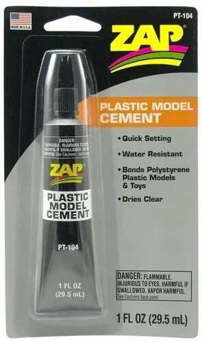 1 oz. (29.5 ml) Zap Plastic Model Cement with tip -(12)