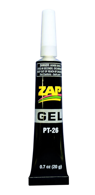 28.3 gram (1 ounce) Zap Gel CA NEW no drip-suck back tube(6)
