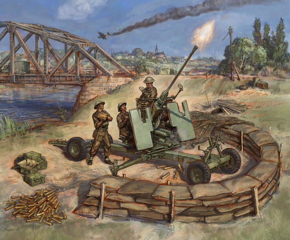 British Bofors 40mm Mk-2 AA-Gun