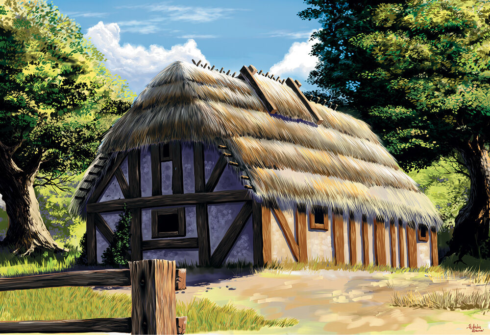 European Thatched Country House